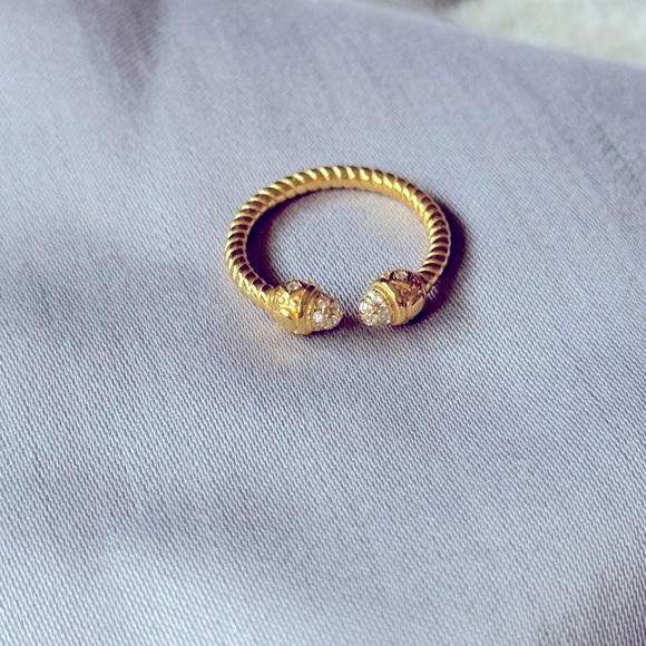 Rose Gold Vermeil Ring, Signet Ring, Oval Ring, Baguette  Restocking! Renaissance Dainty 18k gold vermeil Sterling Silver Ring